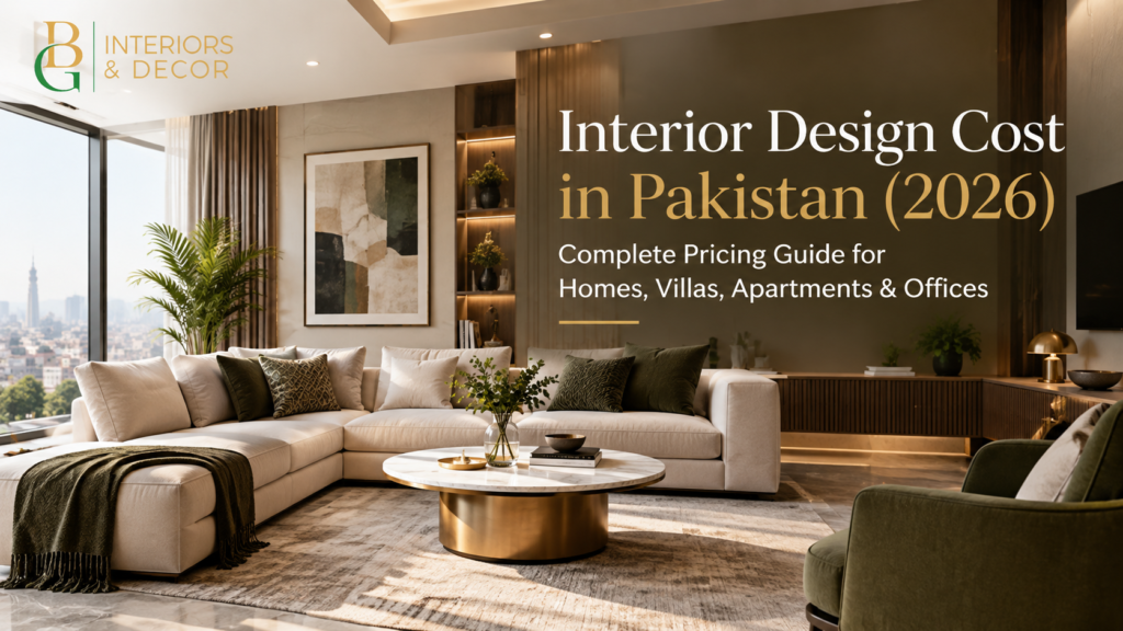 Interior Design Cost in Pakistan (2026) Complete Pricing Guide for Homes, Villas, Apartments & Offices